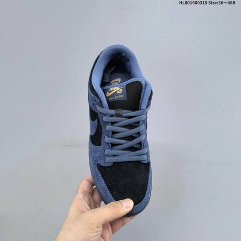 Nike SB Dunk Low Navy Blue Black Light Blue Olive Green EU 36-46 Skate Shoe - Unisex (BS-61302)