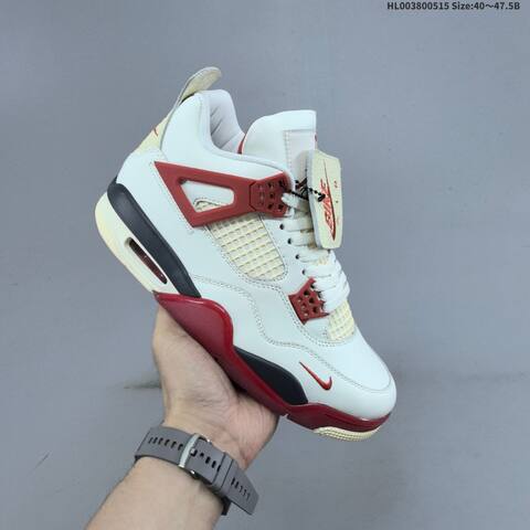 Nigel Sylvester x Air Jordan 4 Sail Cinnabar AIR JORDAN 4 Aj4 Lifestyle (BS-60316)