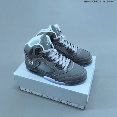 Air Jordan 5 Retro Wolf Grey Replica AIR JORDAN 5 Aj5 Lifestyle (BS-66345)