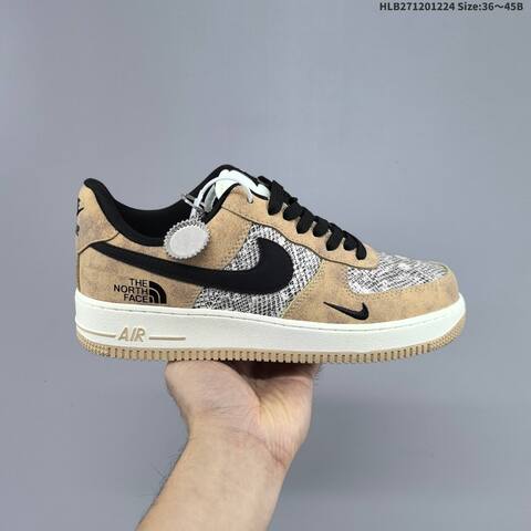 Nike Air Force 1 07 Low Khaki Black White Brown EU 36-45 Sneaker - Unisex (BS-62482)