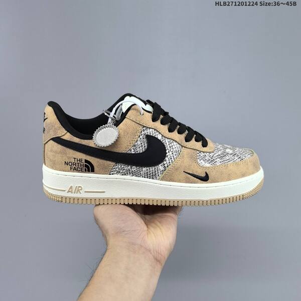 Nike Air Force 1 07 Low Khaki Black White Brown EU 36-45 sneaker
