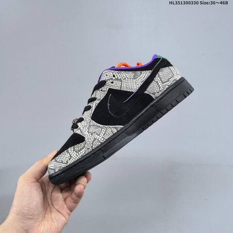 Nike SB Dunk Low Black Grey Purple Orange Teal EU 36-46 Skate Shoe - Unisex (BS-61027)