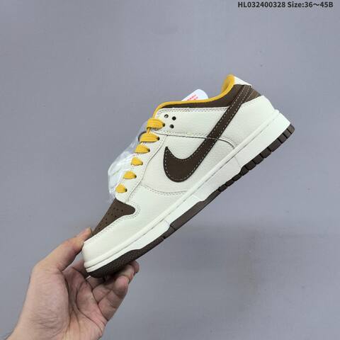 Nike Dunk SB Low Beige Brown Yellow White EU 36-45 Skate Shoe - Unisex (BS-61067)