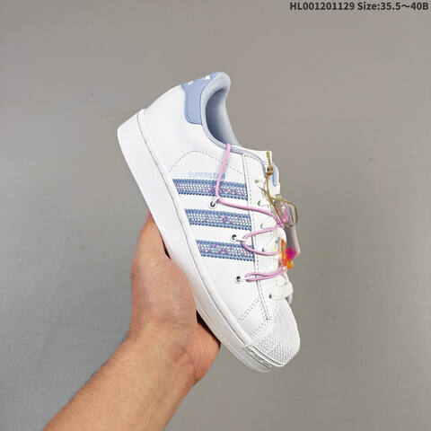Adidas Superstar 2 White Light Blue Pink Purple Green EU 35 5-40 Skate Shoe - Unisex (BS-65398)