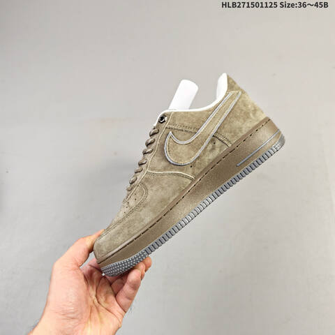 Nike Air Force 1 07 LV8 DY9867-103 Khaki Brown White EU 36-45 Sneaker - Unisex (BS-63104)