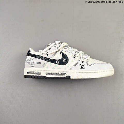 Nike SB Dunk Low Retro DIY Off White Grey Black EU 36-45 Skate Shoe - Unisex (BS-62916)