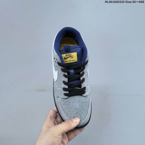Nike SB Dunk Low Grey White Navy Black EU 36-46 Skate Shoe - Unisex (BS-61086)