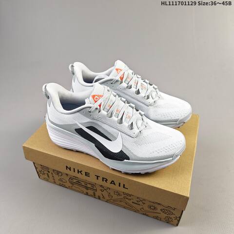 Nike REACTX PEGASUS TRAIL 6 White Grey Black Orange EU 36-45 Trail Shoe - Unisex (BS-62958)