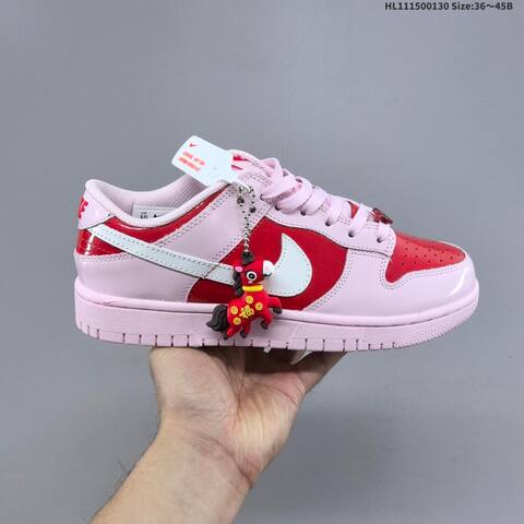 Nike SB Dunk Low Light Pink Red White EU 36-45 Skate Shoe - Unisex (BS-61632)