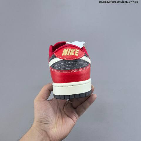 Nike SB Dunk Low Retro DIY Sail Dark Grey Red EU 36-45 Skate Shoe - Unisex (BS-61892)