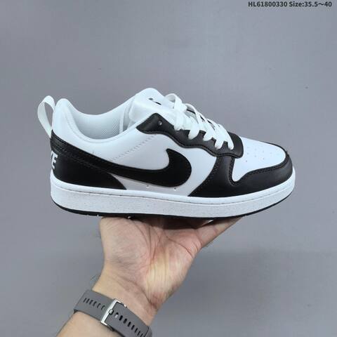 Nike Court Borough Low Black Red White EU 35 5-40 Skate Shoe - Unisex (BS-61036)