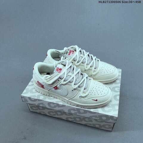 Nike Dunk SB Low Black White Red Beige EU 36-45 Skate Shoe - Unisex (BS-60471)