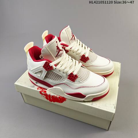 Air Jordan 4 Retro Sierra Red WMNS AIR JORDAN 4 Aj4 Lifestyle (BS-67765)