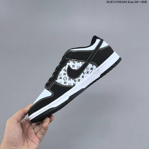 Nike SB Dunk Low Retro DIY LV Black White Light Green EU 36-45 Skate Shoe - Unisex (BS-62238)