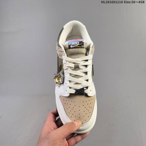 Nike SB Dunk Low CNY Year Of The Horse White Beige Olive Brown EU 36-45 Skate Shoe - Unisex (BS-62592)