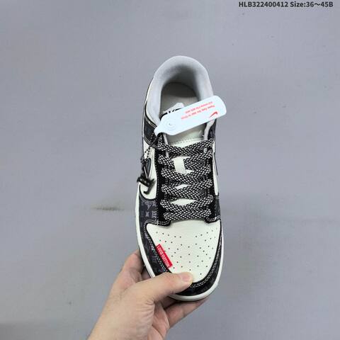 Nike SB Dunk Low Off White Black Grey EU 36-45 Skate Shoe - Unisex (BS-60789)