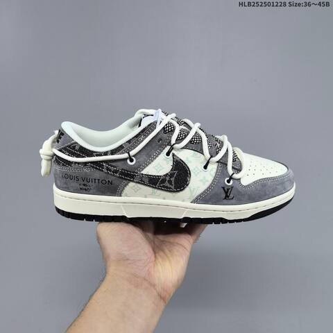 Nike Dunk SB Low Off White Gray Black EU 36-45 Skate Shoe - Unisex (BS-62378)
