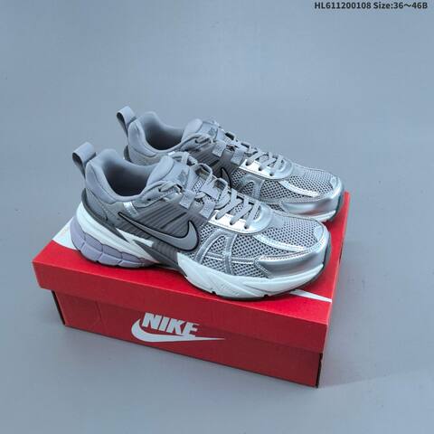 Nike V2K Runtekk White Grey Pink Silver Gold EU 36-46 Running Shoe - Unisex (BS-62126)