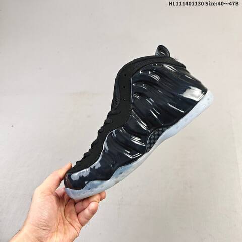 Nike Air Foamposite One Black White Ice Blue EU 40-47 Basketball Shoe - Men's (BS-62926)