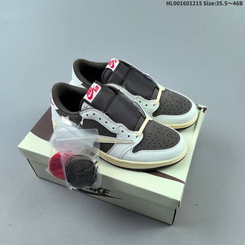Travis Scott x Air Jordan 1 Low Reverse Mocha 3 0 AIR JORDAN 1 Aj1 Lifestyle (BS-67428)