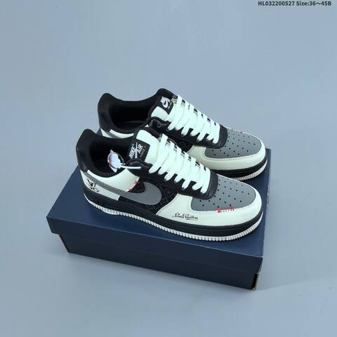 Nike Air Force 1 07 Light Beige Gray Red White EU 36-45 Skate Shoe - Unisex (BS-60090)