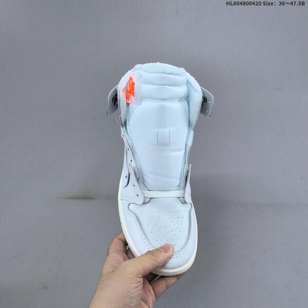 Jordan Air Jordan 1 High OG white/light grey/off-white with blue and orange accents 36~47.5B lifestyle