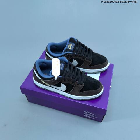 Nike SB Dunk Low Black Brown White Blue Olive EU 36-46 Skate Shoe - Unisex (BS-59904)
