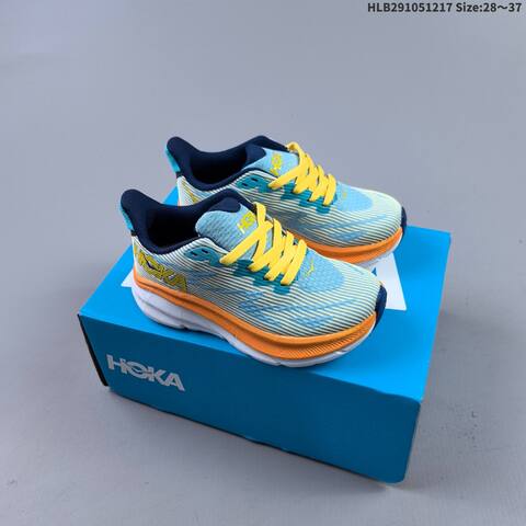 HOKA Clifton 9 Light Blue Pink Orange White Red EU 28-37 Running Shoe Running Sneakers - Women's (BS-69429)
