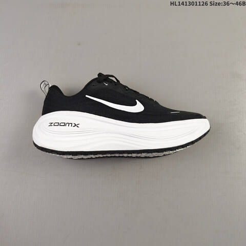 Nike VOMERO PLUS ReactX Air Zoom Black White EU 36-46 Running Shoe - Unisex (BS-63046)
