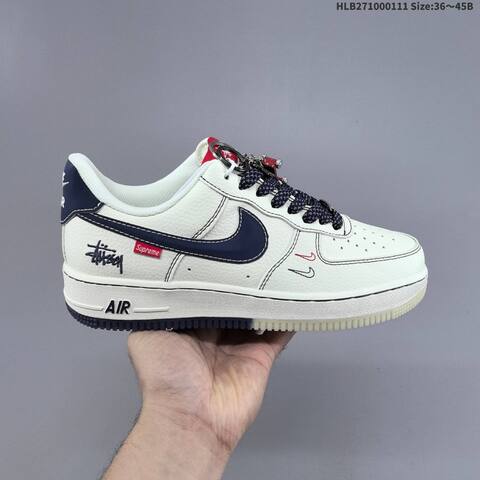 Nike Air Force 1 07 LV8 White Grey Black Red EU 36-45 Sneaker - Unisex (BS-62063)