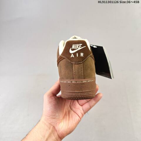 Nike Air Force 1 Low Brown Cream Beige EU 36-45 Sneaker - Unisex (BS-63033)