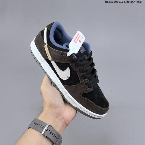 Nike SB Dunk Low Black Brown White Blue Olive EU 36-46 Skate Shoe - Unisex (BS-59904)