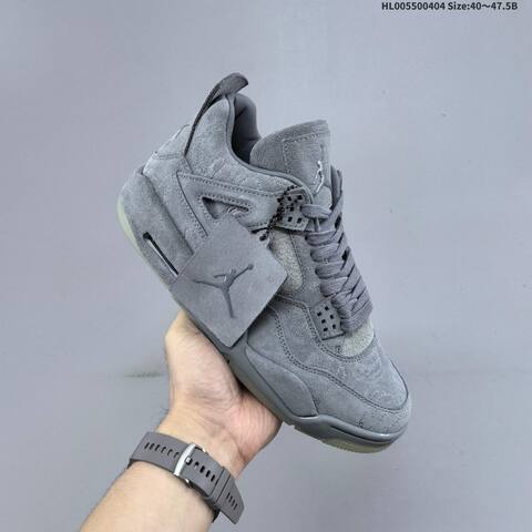 KAWS x Air Jordan 4 Kaws Cool Grey AIR JORDAN 4 Aj4 Lifestyle (BS-66325)