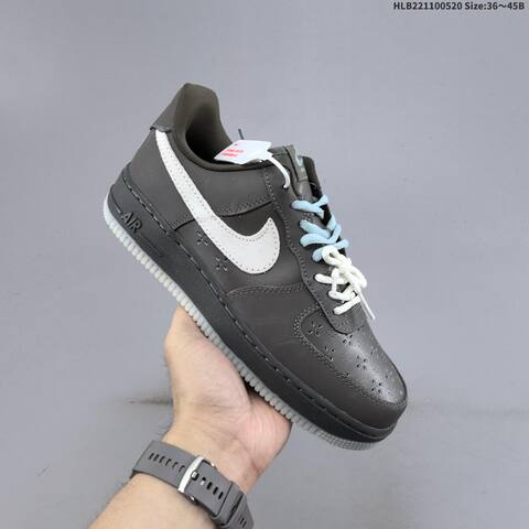 Nike Air Force 1 07 Dark Grey White Light Blue EU 36-45 Sneaker - Unisex (BS-60236)