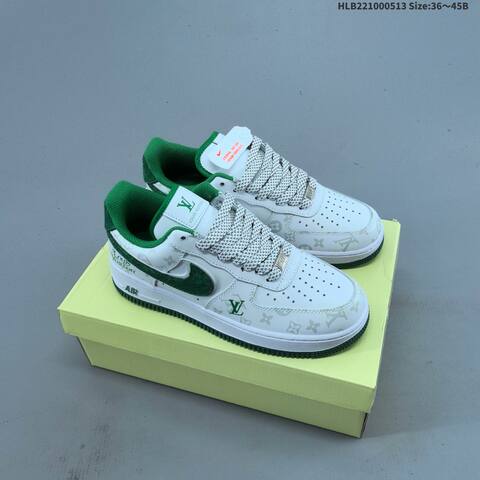 Nike Air Force 1 07 Low White Black Green EU 36-45 Sneaker - Unisex (BS-60348)