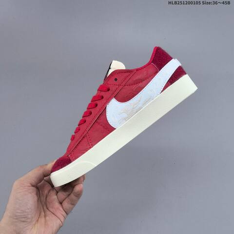 Nike Blazer Low 77 Jumbo Red White Sail EU 36-45 Skate Shoe - Unisex (BS-62228)