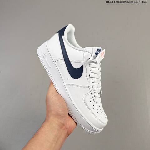 Nike Air Force 1 07 White Dark Navy Blue EU 36-45 Sneaker - Unisex (BS-62836)