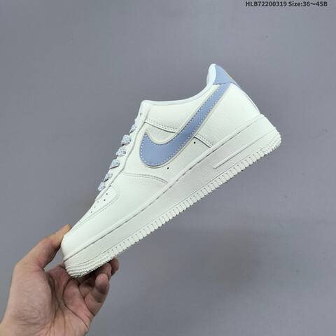 Nike Air Force 1 07 LV8 Off White Light Blue Yellow EU 36-45 Sneaker - Unisex (BS-61259)