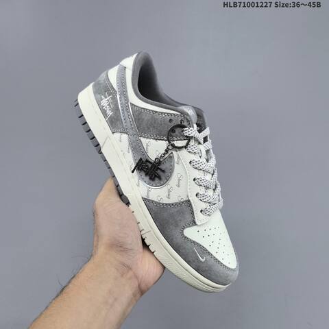 Nike SB Dunk Low Stussy Sail Light Blue Dark Grey EU 36-45 Skate Shoe - Unisex (BS-62382)