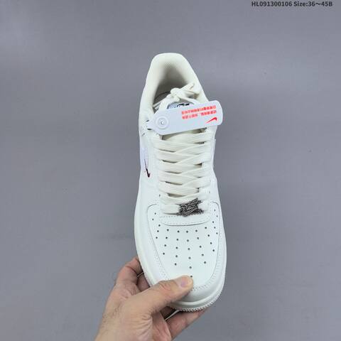 Nike Air Force 1 07 Low Off White White Burgundy Silver EU 36-45 Sneaker - Unisex (BS-62186)