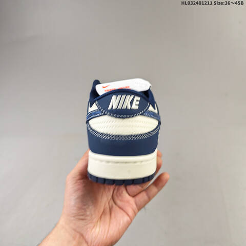 Nike SB Dunk Low Retro DIY Sail Navy Blue White Grey EU 36-45 Skate Shoe - Unisex (BS-62781)