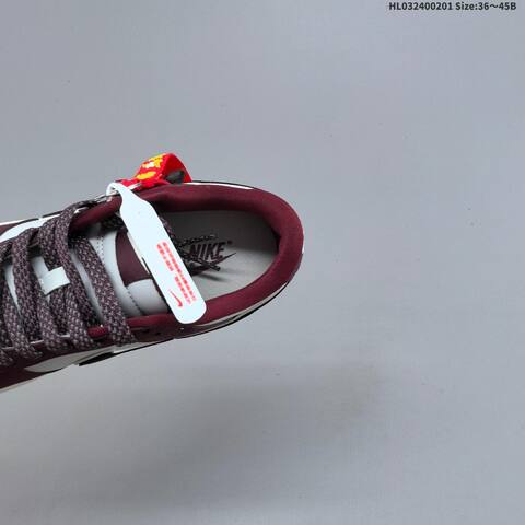 Nike Dunk SB Low Burgundy White Black Gold EU 36-45 Skate Shoe - Unisex (BS-61595)