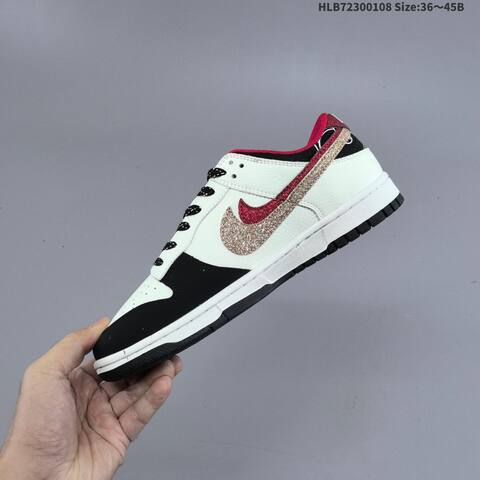 Nike Dunk Low White Black Red Gold EU 36-45 Skate Shoe - Unisex (BS-62124)