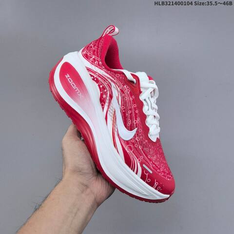 Nike Vomero Plus ReactX Air Zoom Red White Pink EU 35 5-46 Running Shoe - Unisex (BS-62245)