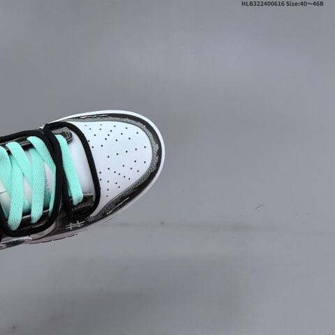 Nike SB Dunk Low DIY Custom White Black Grey Mint Green EU 40-46 Skate Shoe - Men's (BS-59908)