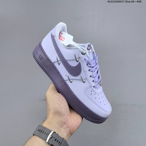 Nike Air Force 1 Light Purple Dark Purple Silver White EU 36-45 Sneaker - Unisex (BS-60689)