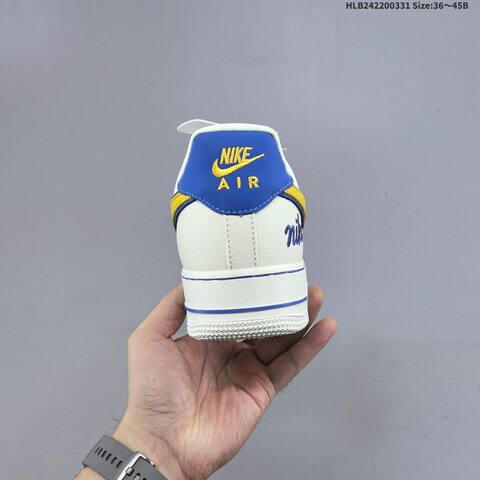 Nike Air Force 1 07 Low Sail Yellow Blue EU 36-45 Sneaker - Unisex (BS-61009)