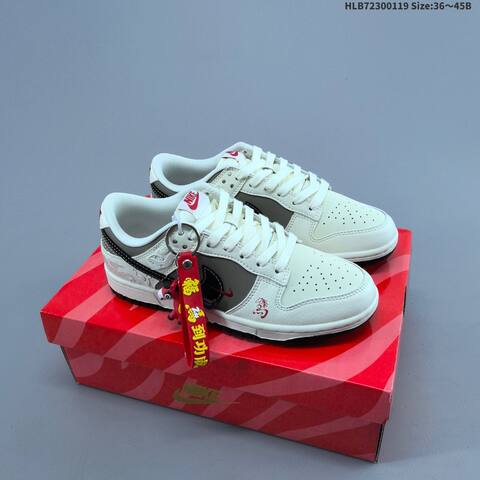 Nike Dunk Low Off White Grey Red Black EU 36-45 Skate Shoe - Unisex (BS-61906)