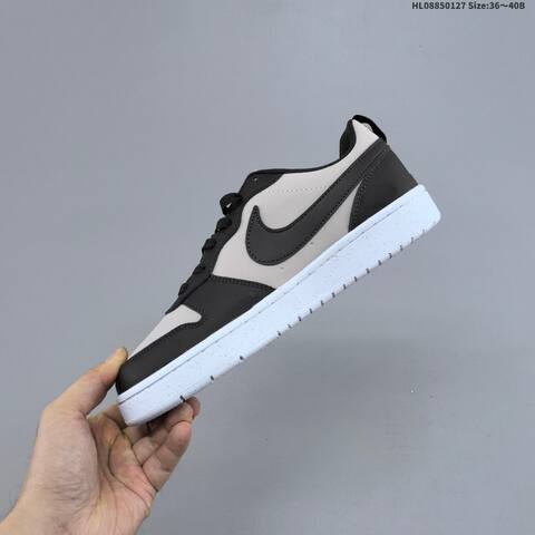 Nike Court Borough Low Black White Light Grey EU 36-40 Skate Shoe - Unisex (BS-61720)