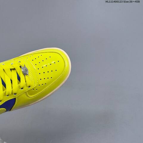 Nike Air Force 1 07 Neon Yellow Royal Blue Cream White EU 36-45 Sneaker - Unisex (BS-61804)